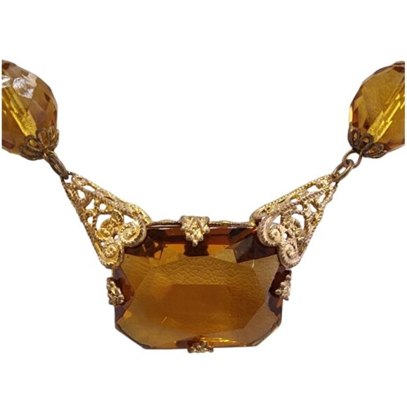 Beautiful Czech Glass and Crystal Necklace (A6598) - Picture 4 of 6